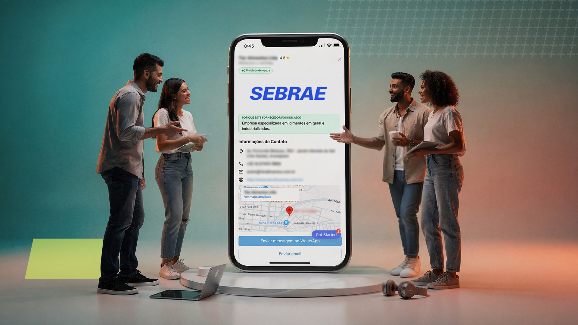 Curadoria Sebrae — lista de empresas verificadas e avaliadas
